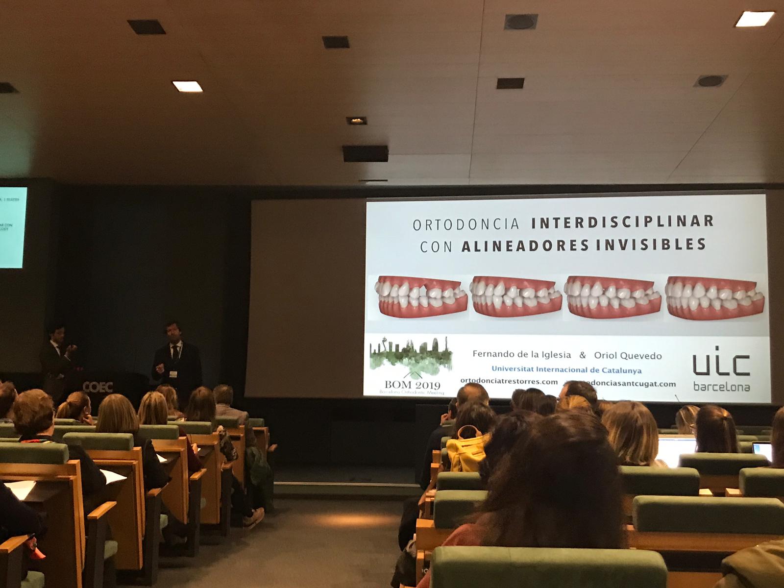 Los Doctores Fernando de la Iglesia y Oriol Quevedo en el congreso Barcelona Orthodontic Meeting 2019