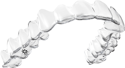 Side view of Invisalign® aligners.