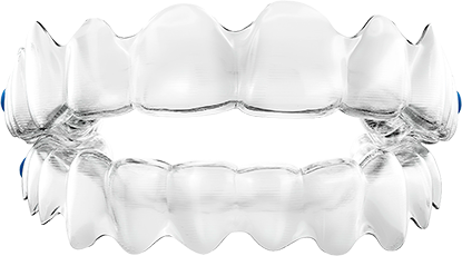 Front view of Invisalign® aligners.